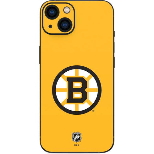 NHL Boston Bruins Solid Background iPhone 14 Plus Skin